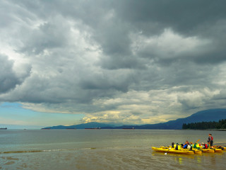 Kayaks at English Bay