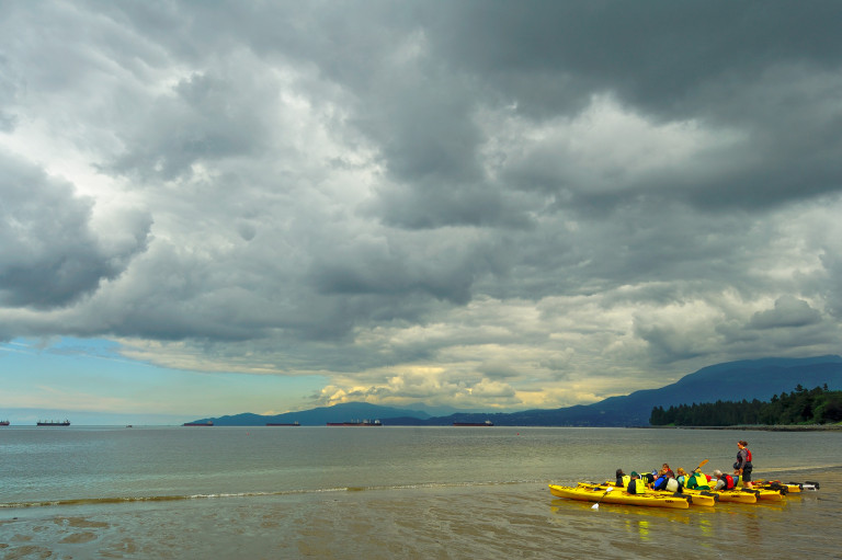 Kayaks at English Bay