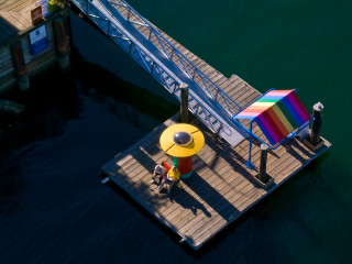 Couple Waiting for a Water Taxi