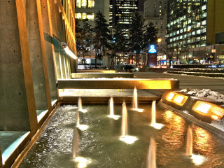 Fountains in the Snow