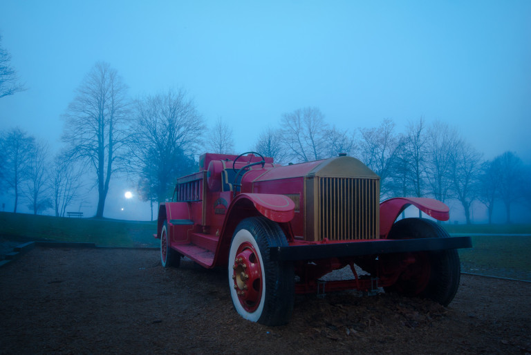 Fire Truck in Fog #2