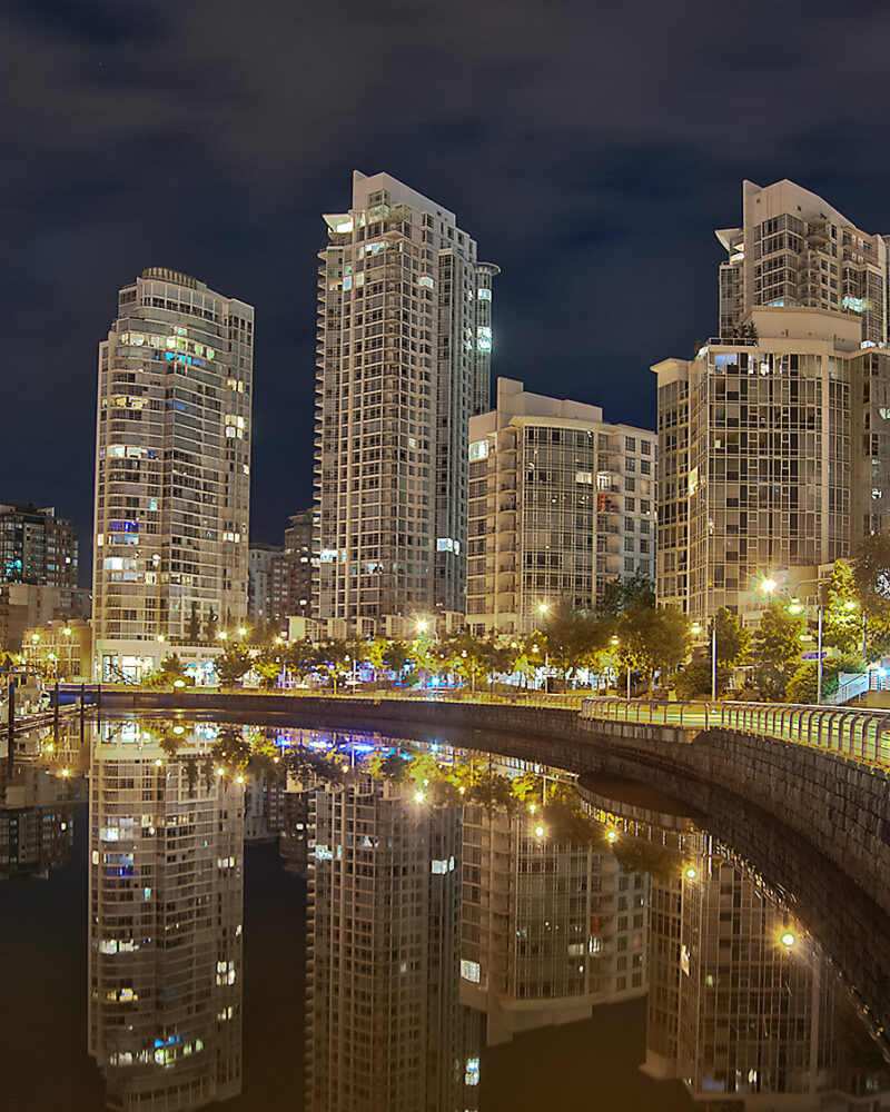 Yaletown Seawall at Night